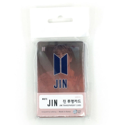 KPOP Goods Bangtan Boys Photocard BTS Jin Transparent Photo Cards Set 25pcs