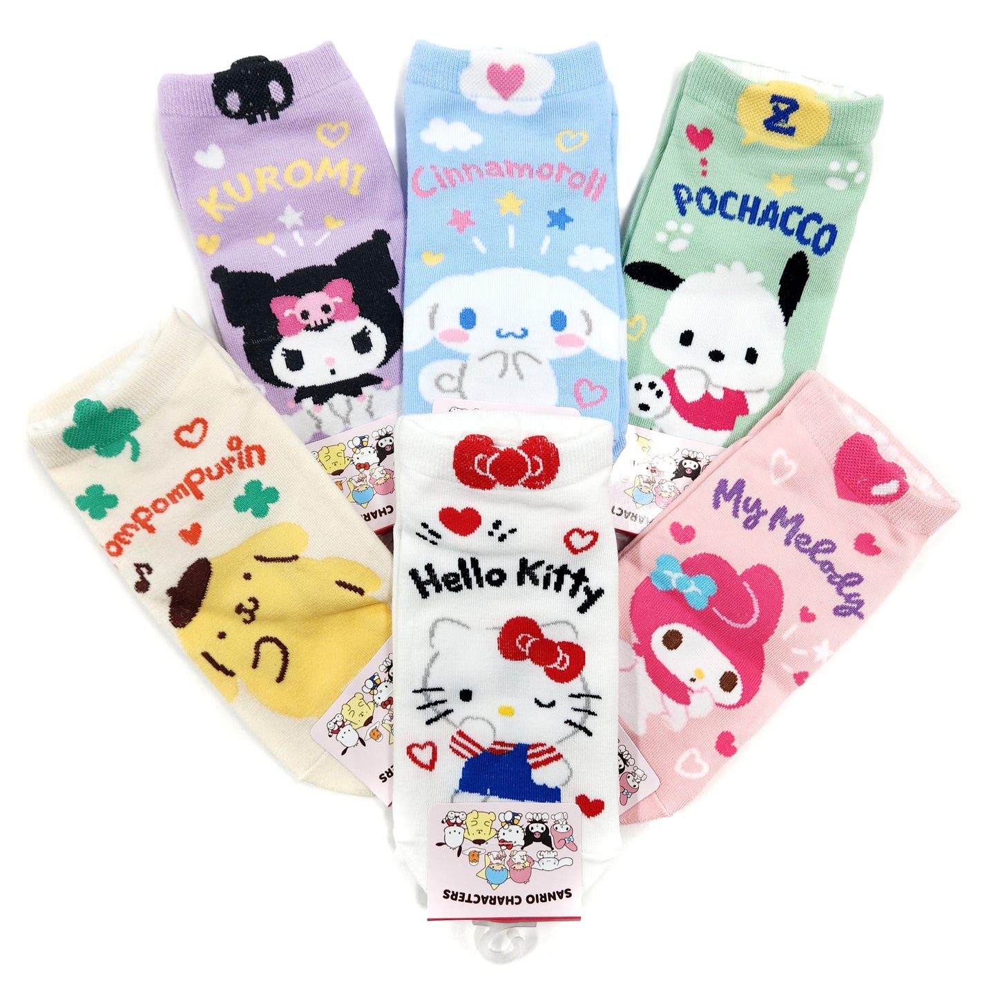 Sanrio Kids & Baby Ankle Cotton Socks Set of 6pairs