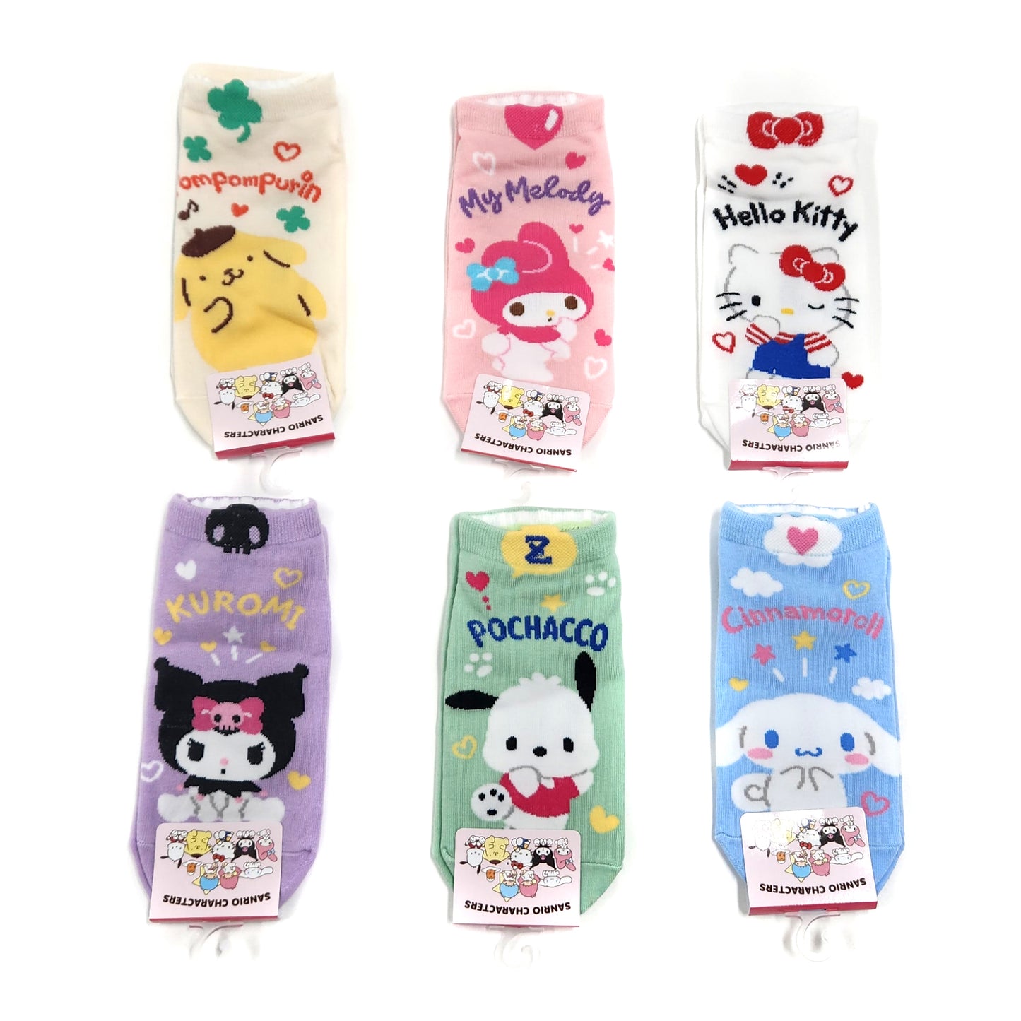 Sanrio Kids & Baby Ankle Cotton Socks Set of 6pairs