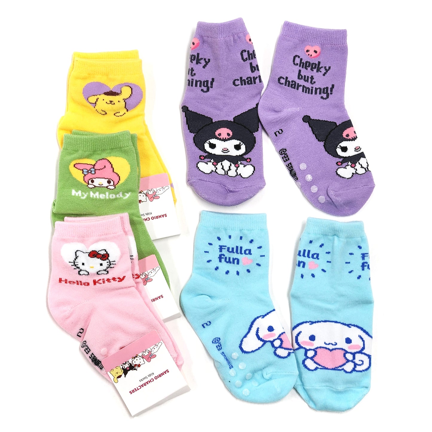Sanrio Baby&Kids Characters Novelty Socks - hello kitty Age 3-6 Set of 5 Pair Pack