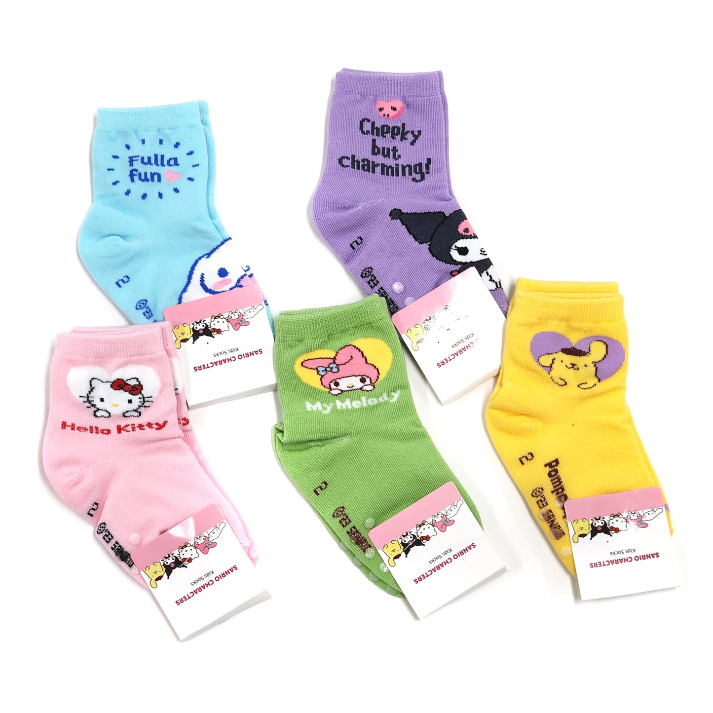 Sanrio Baby&Kids Characters Novelty Socks - hello kitty Age 3-6 Set of 5 Pair Pack