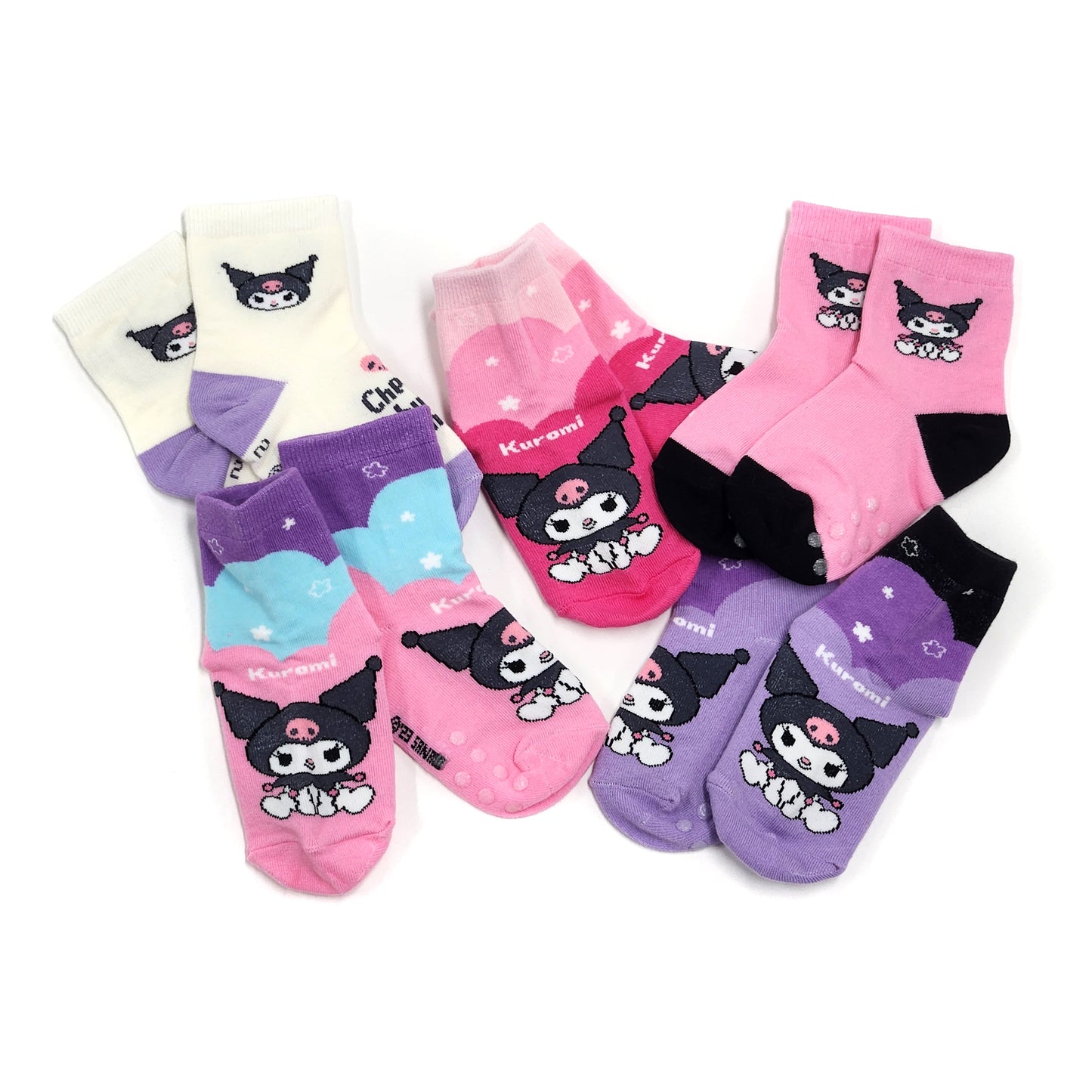 Sanrio Characters Ankle Cotton Kids Socks, Age 3-6 Set of 5pairs