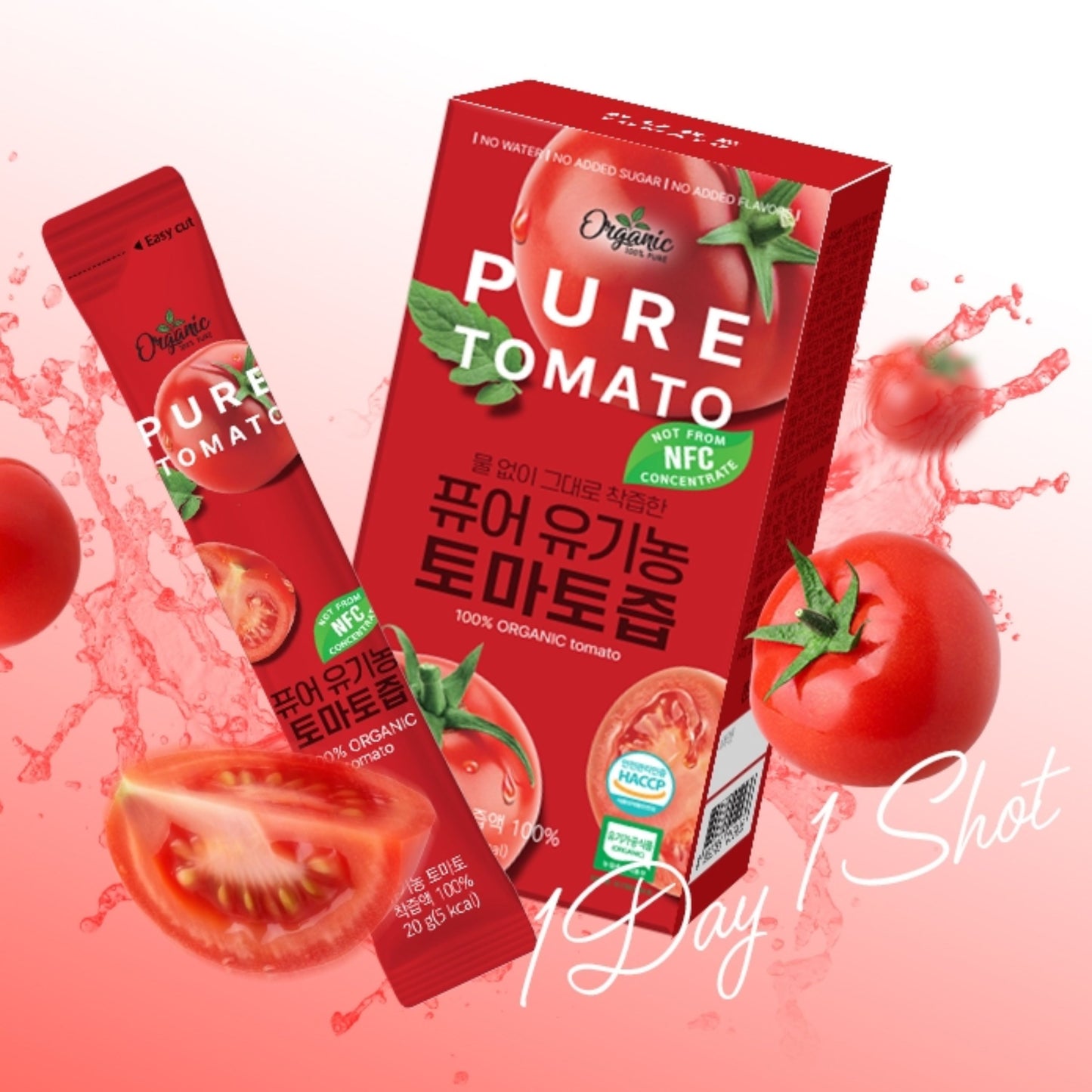 Chunhoncare 100% Pure NFC Juice, Korean Certified Organic Tomato Juice