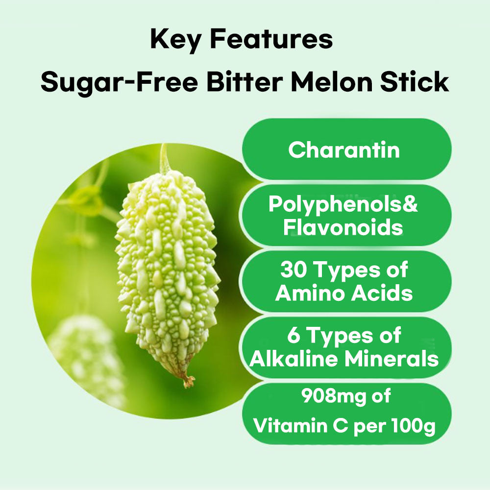 Chunho Ncare Korean Bitter Melon Juice Concentrate, Zero Sugar, Korean-Grown Bitter Melon, Celery, Lettuce & Spinach, Easy-Cut Liquid Stick Pouch, HACCP Certified (15ml × 30sticks)