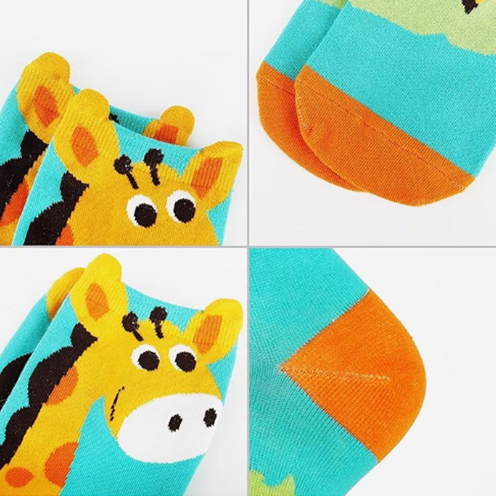 Women's giraffe Socks Gifts Cute Animal Socks Gifts for Women 5pairs