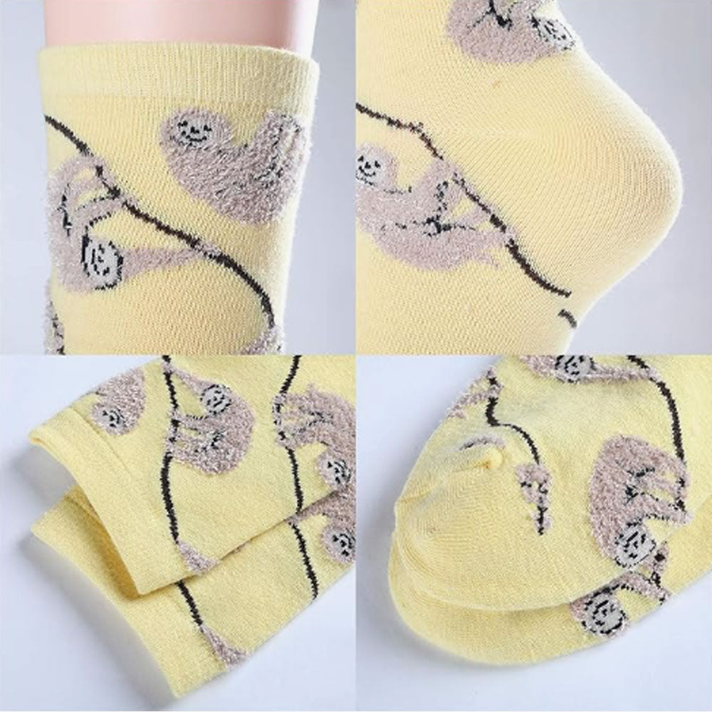 Women's Sloth Socks Sloth Gifts Cute Animal Socks Gifts for Women 5pairs