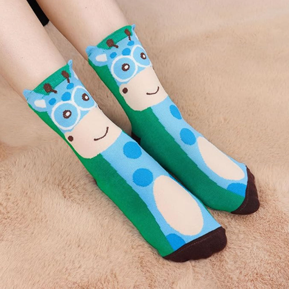 Women's giraffe Socks Gifts Cute Animal Socks Gifts for Women 5pairs