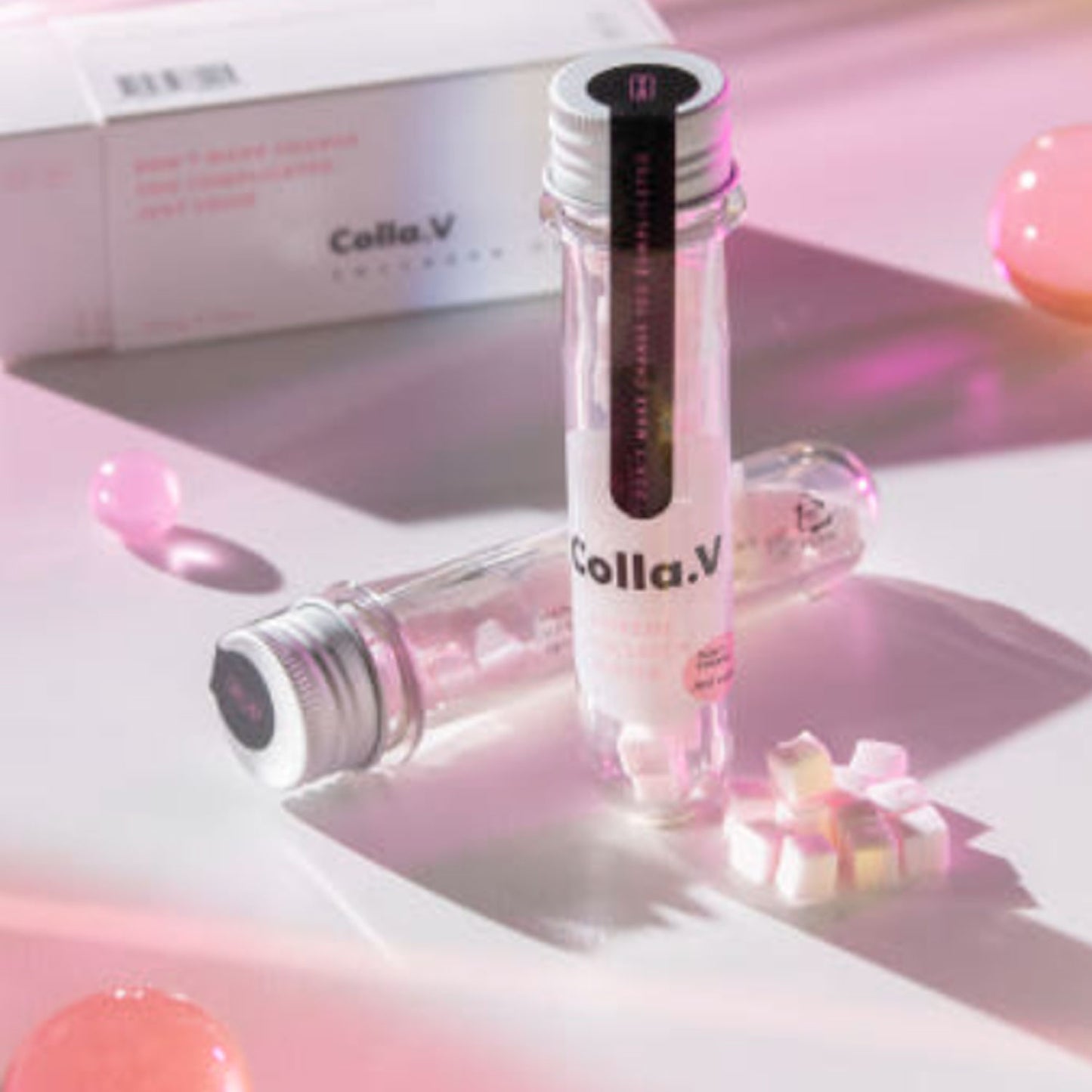 Colla.V – Vegan Collagen Night Care Cubes, 90% High-Potency Collagen, Fast Absorbing for Firm, Elastic Skin, Convenient & Eco-Friendly