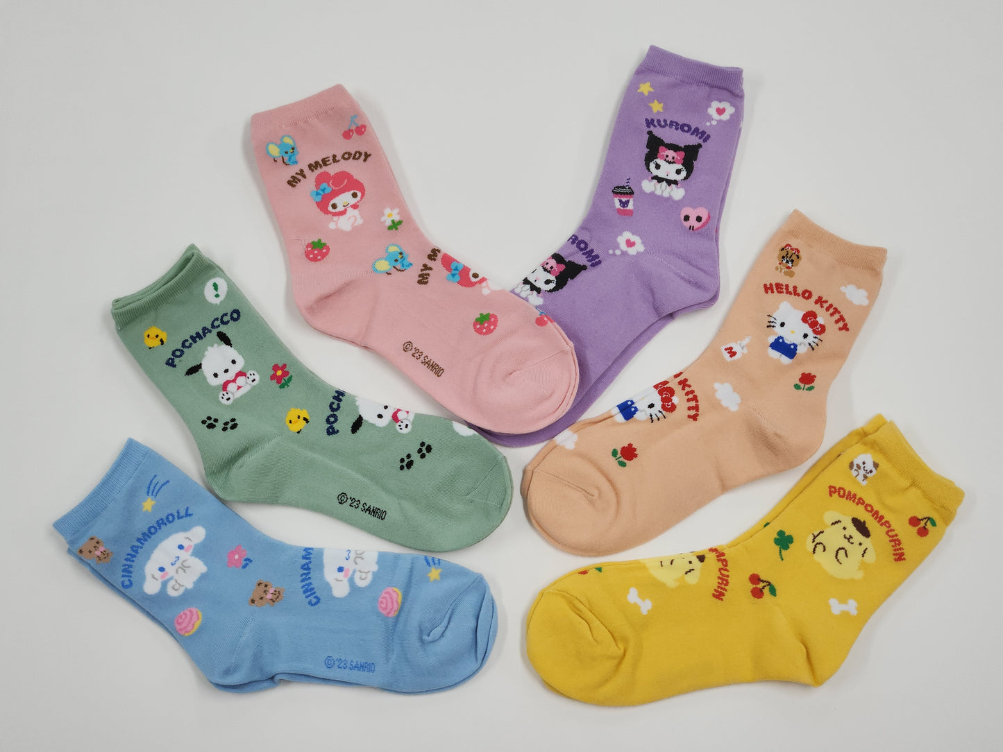 Sanrio Women's Ankle Socks Hello Kitty Cartoon Set of 6pairs