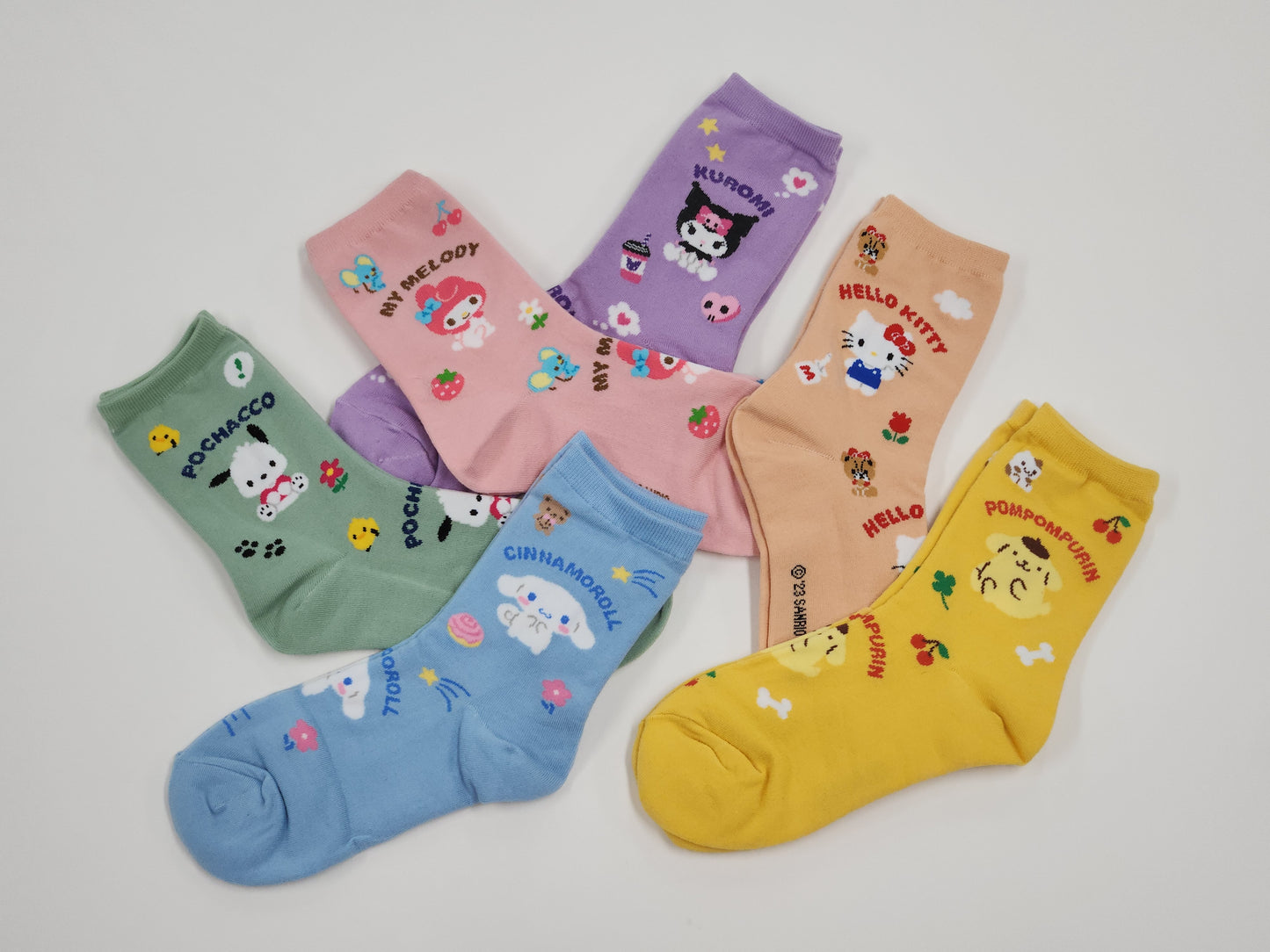 Sanrio Women's Ankle Socks Hello Kitty Cartoon Set of 6pairs