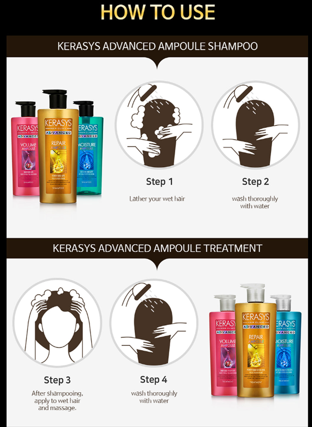 Kerasys Advanced VOLUME Ampoule for Thinning Hair (Shampoo 21 fl oz / 600 ml)