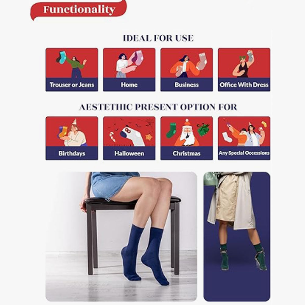 Womens Bamboo Dress Socks, Extremely Soft, Thin, Crew Socks for Business Trouser Casual, Non-Binding, Beige 3 Pairs