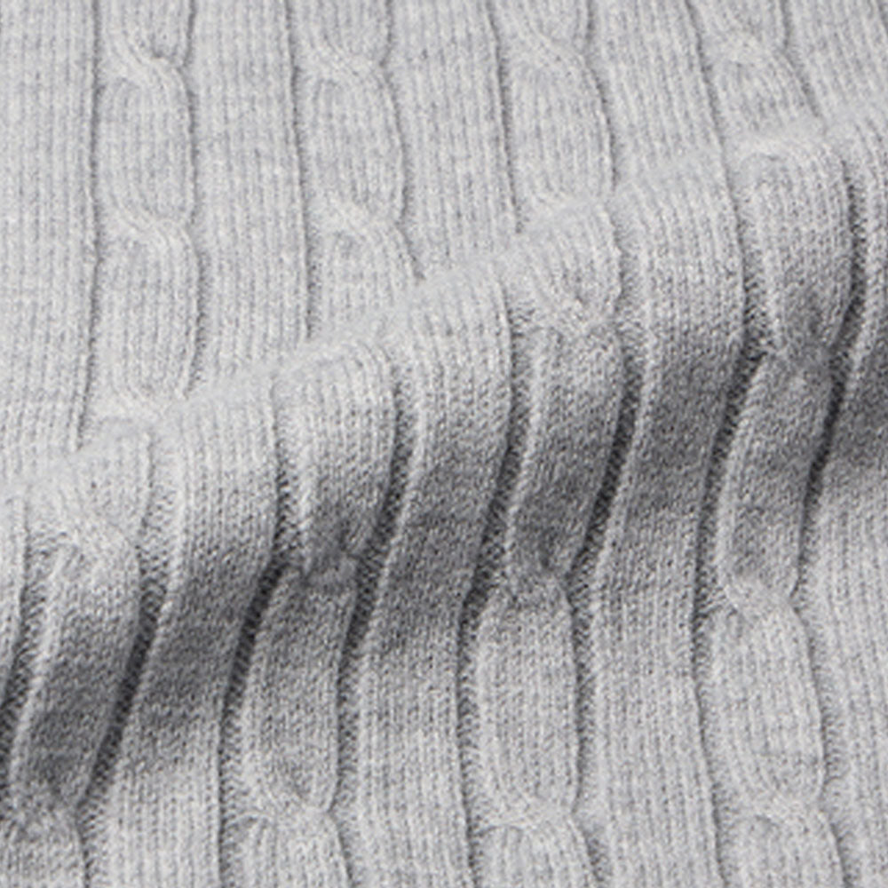 Daily Classic Cable Cardigan (Grey)