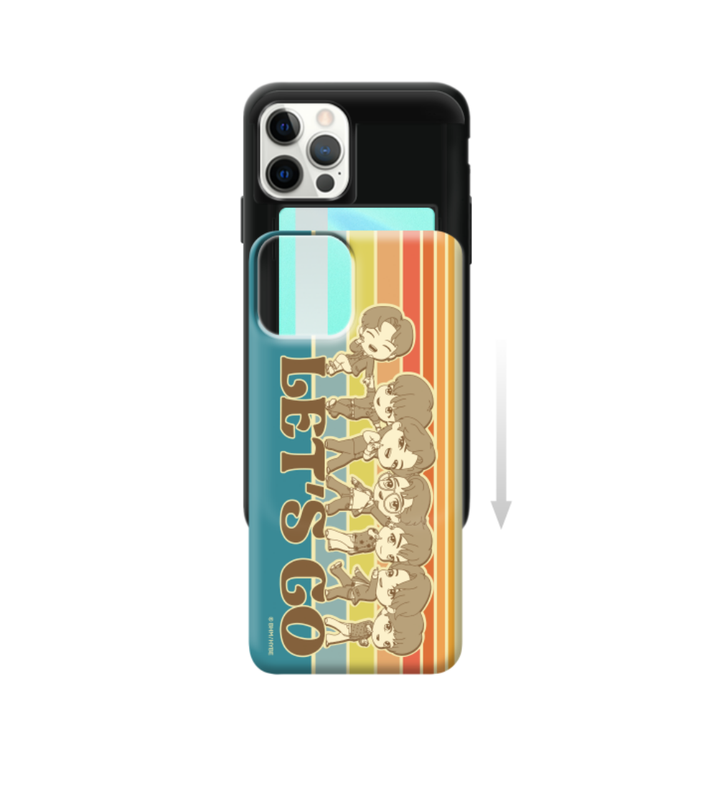 BTS Character TinyTAN iPhine 12 Pro Case Dynamite Card Slide Bumper