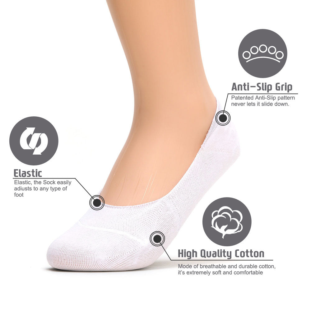 Mens Anti-Slip No Show Socks