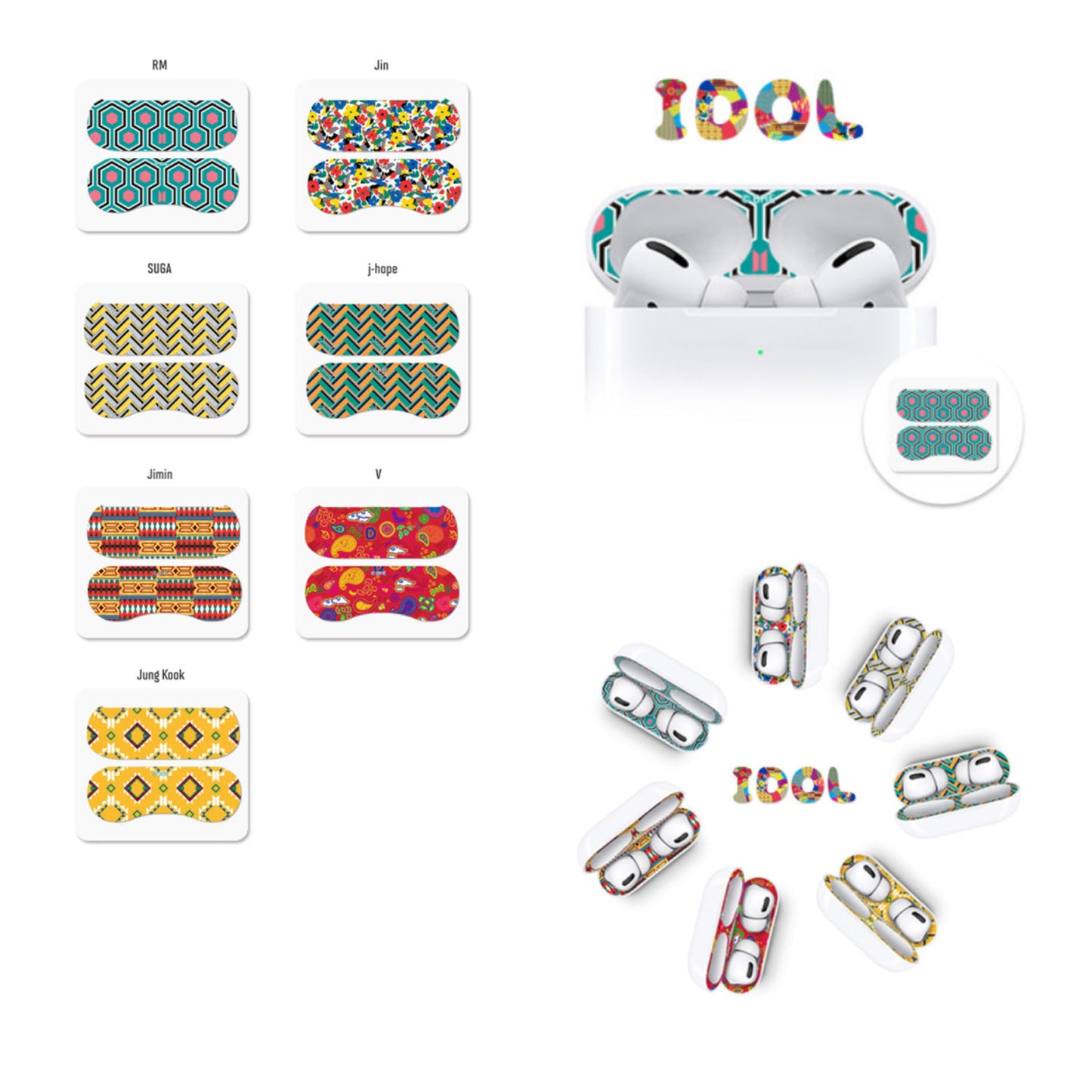 BTS Dust guard sticker for AirPods Pro BTS Official Licensed Goods