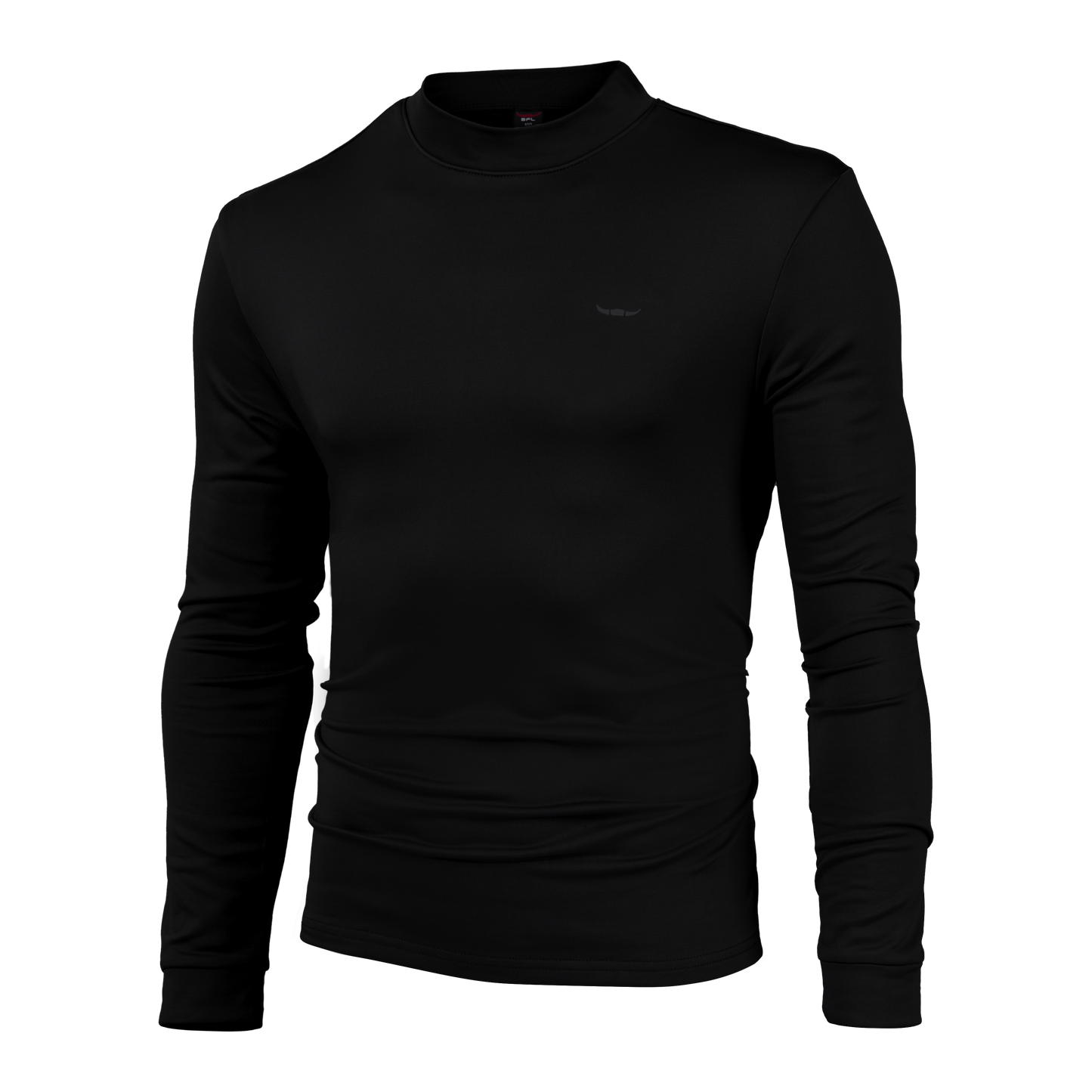 Nyfashioncity Fleece-Lined Half Turtleneck Top _Black