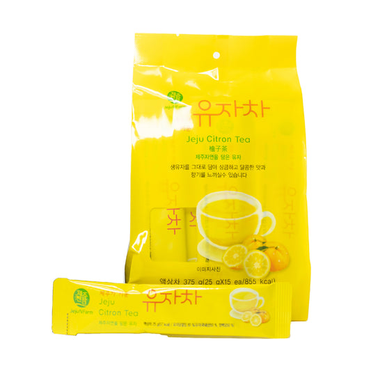 Yuza Tea Stick Honey Tea Easy small packaging 375g (25g x 15 packs) Liquid type Jeju Island Specialties