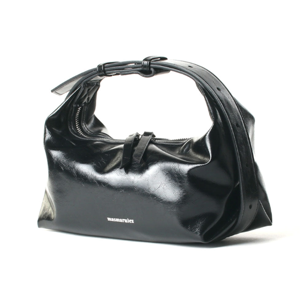 Masmarulez 3-Way Belted Mini Hobo Bag – Vegan Leather Convertible Tote, Shoulder, & Crossbody Purse for Women – Lightweight Daily Bag (Black)
