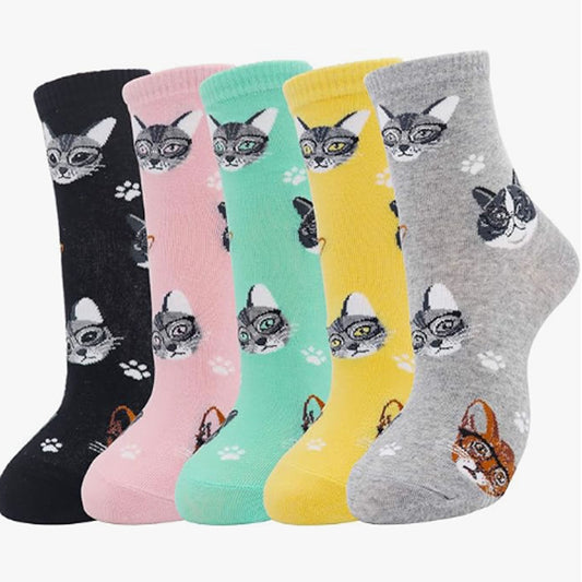 Women's Cat Socks Cat Gifts Cute Animal Socks  Gifts for Women