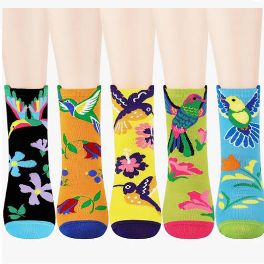 Women's Hummingbird Socks Gifts Cute Animal Socks Gifts for Women 5pairs