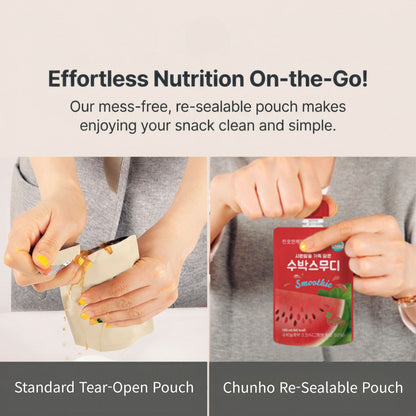 ChunhoNcare Watermelon Smoothie – Sweet & Refreshing Watermelon Drink, Vegan Certified, 100ml × 10