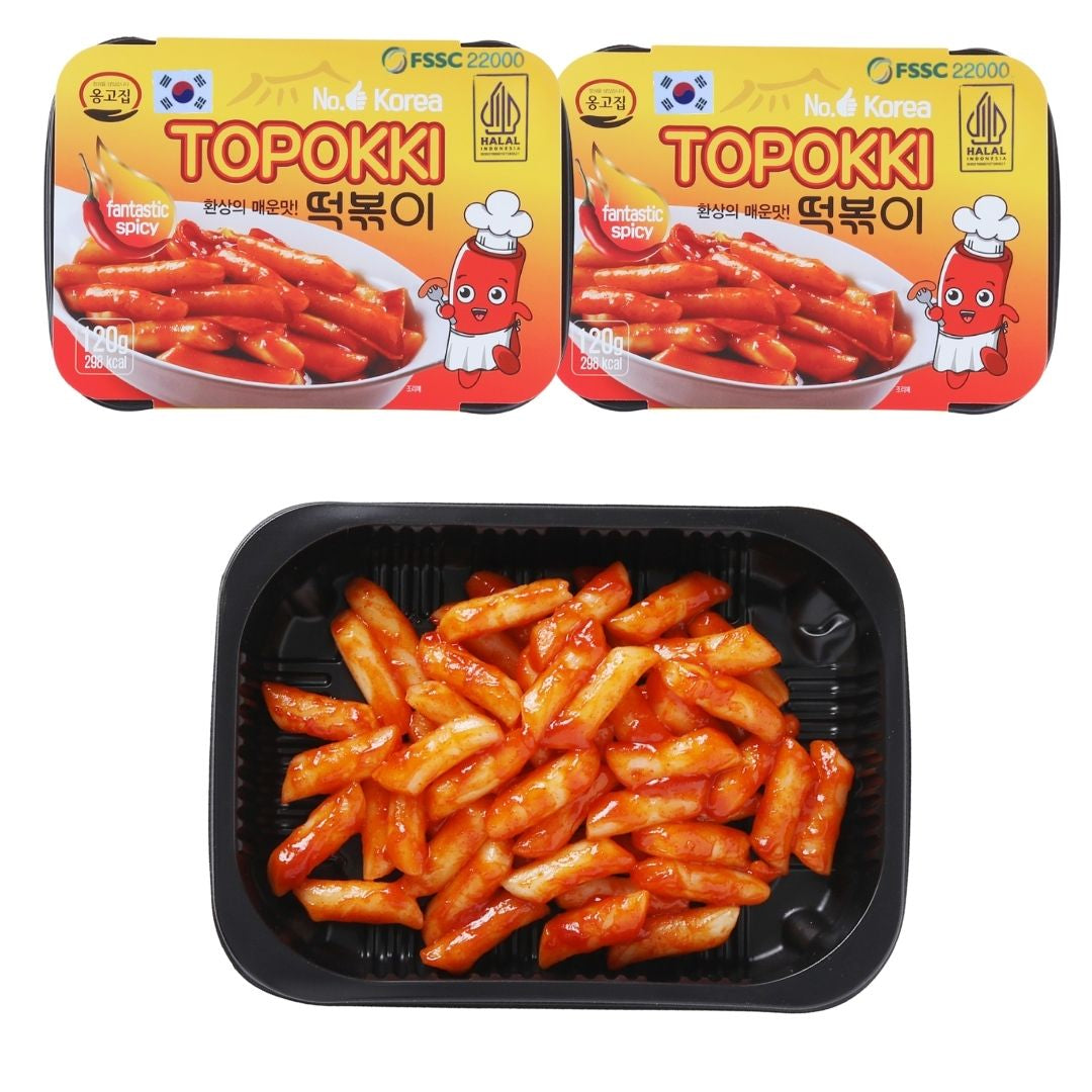 Ongojib Korean Tteokbokki 120g – Spicy & Sweet Rice Cake Snack 120g*2pack