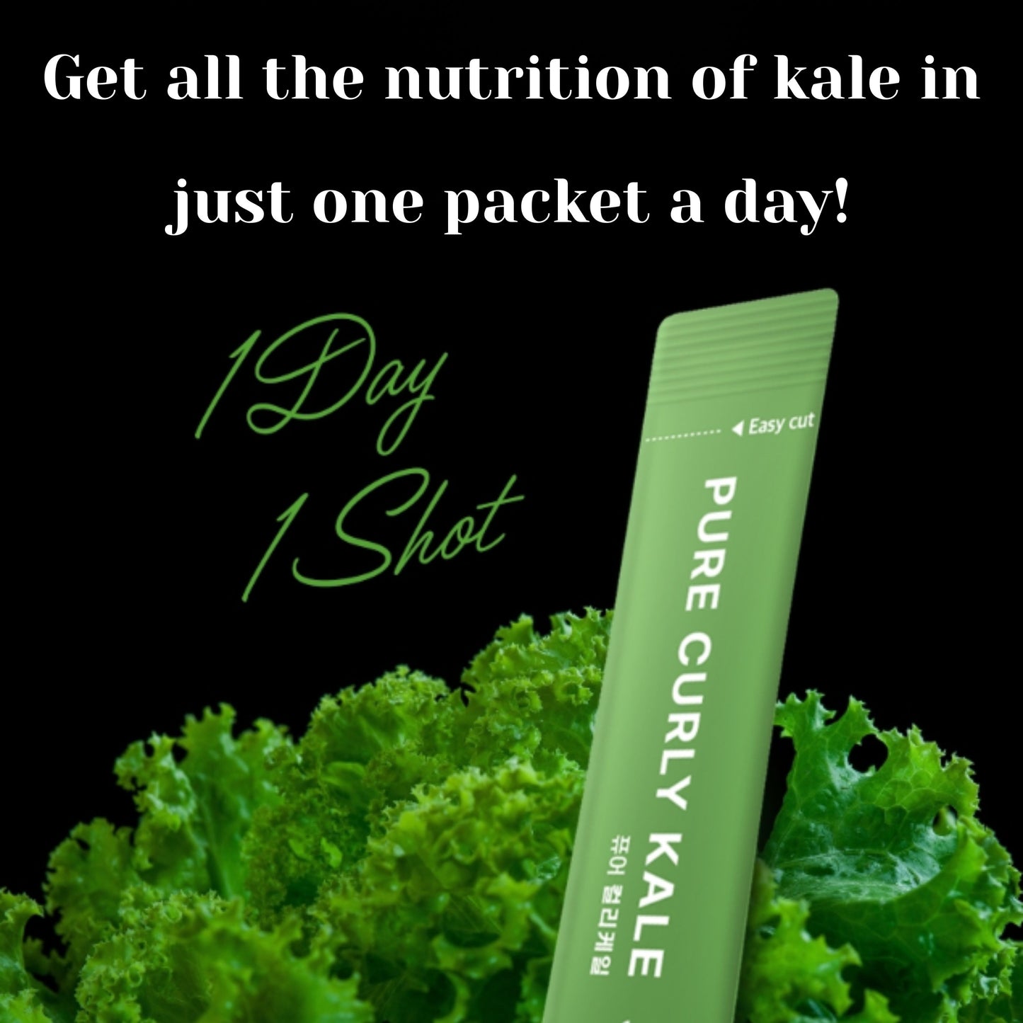 Share Chunhoncare 100% Pure Curly Kale Powder Stick packs – Freeze-Dried Kale