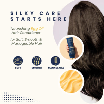 EO Egg Oil Fortifying Silky Hair Conditioner with Egg Oil, 250 ml