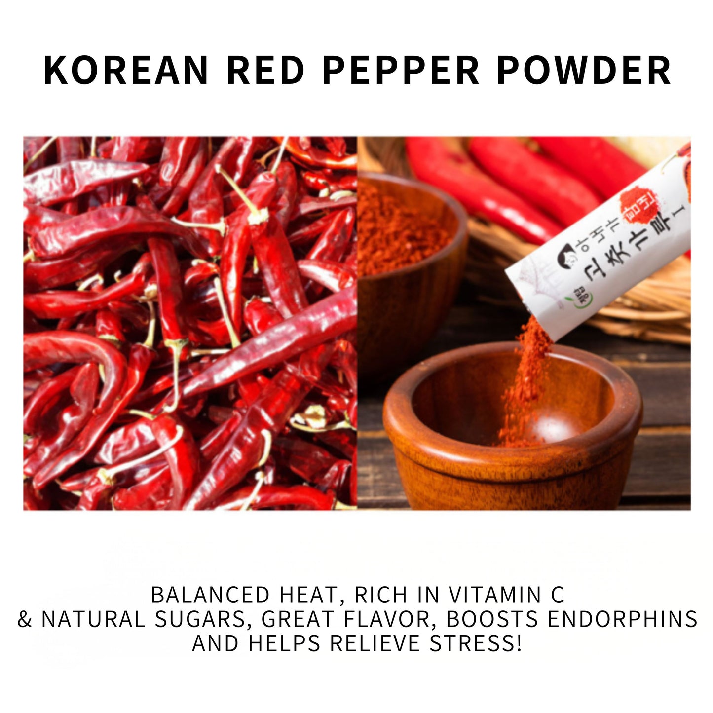 [jungtop] Korean Red Pepper Powder Sticks – 100% Korean Gochugaru, Mild Spice, Vegan, 10g x 10 Easy-Cut Packs – For Stews, BBQ, Marinades & Outdoor Cooking