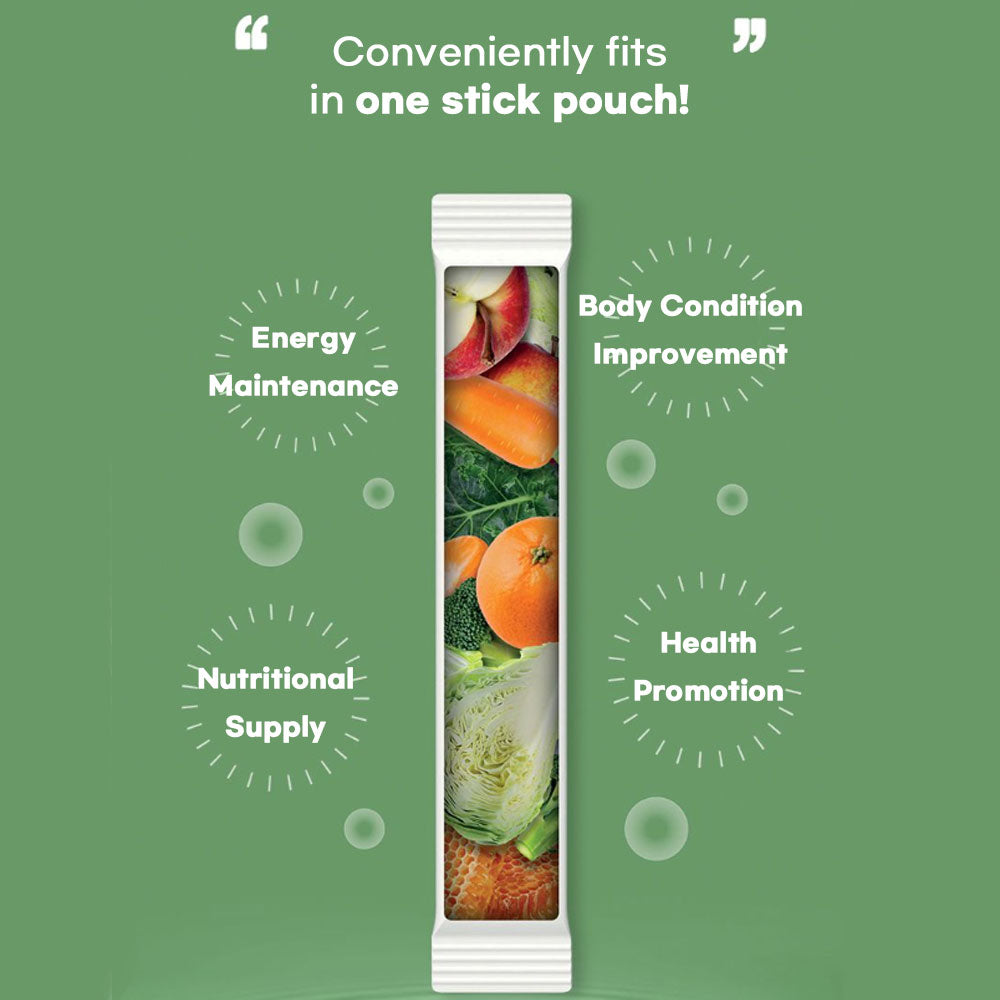 Chunho Ncare Korean Cabbage Juice Concentrate, 100% Pesticide-Free Korean Cabbage, No Water Added, NFC Cold Pressed, Easy-Cut Liquid Stick Pouch, HACCP Certified (15ml × 30sticks)