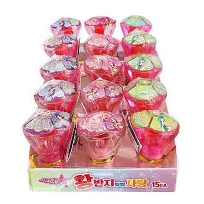 Secret Jouju Giant ring Candy Princess ring Strawberry flavor 1Set 15EA, 1EA 6g