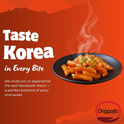 Ongojib Korean Tteokbokki 120g – Spicy & Sweet Rice Cake Snack 120g*2pack