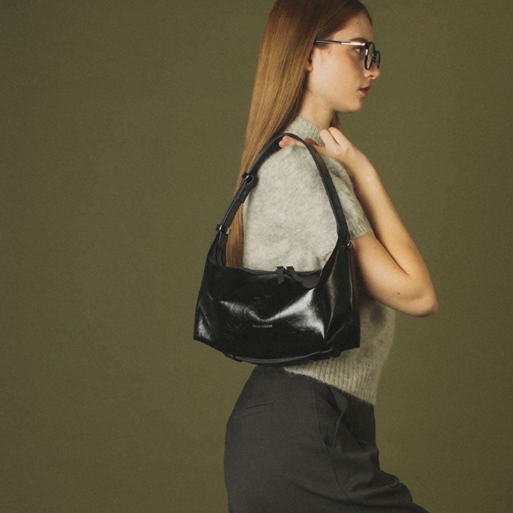 Masmarulez 3-Way Belted Mini Hobo Bag – Vegan Leather Convertible Tote, Shoulder, & Crossbody Purse for Women – Lightweight Daily Bag (Black)