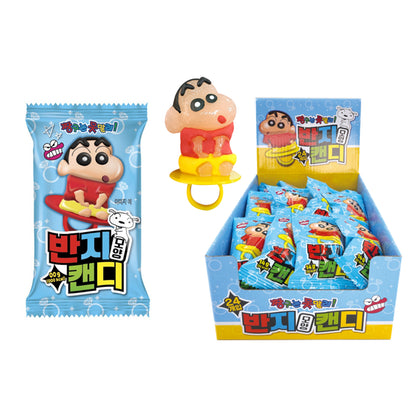 Ring candy Shinchan Character Candy Strawberry flavors 1Set 24EA, 1EA 14g