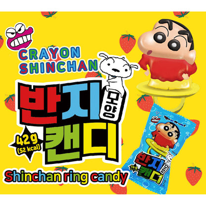 Ring candy Shinchan Character Candy Strawberry flavors 1Set 24EA, 1EA 14g