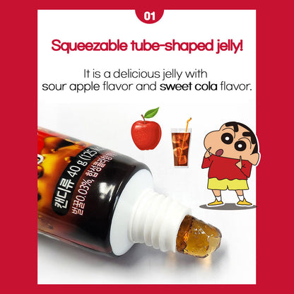 Crayon Shinchan Squeeze jelly Candy Apple flavor and cola flavor 1Set 18EA