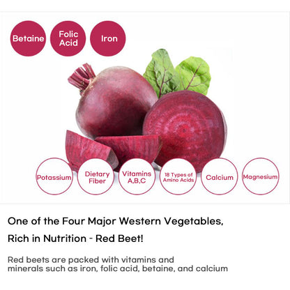 Chunho Ncare Korean Red Beet Juice – 100% German Red Beet with Apple Concentrate, Nutrient-Rich & Naturally Sweet, No Artificial Additives, Resealable Pouch (70mlx30pouches)