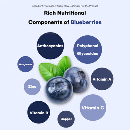 Chunho Ncare Korean Blueberry Juice, Made with 100% California Blueberries, Blended with Red Grape & Blackcurrant, No Additives, Resealable Pouch, Korea HACCP Certified (70mlx30)