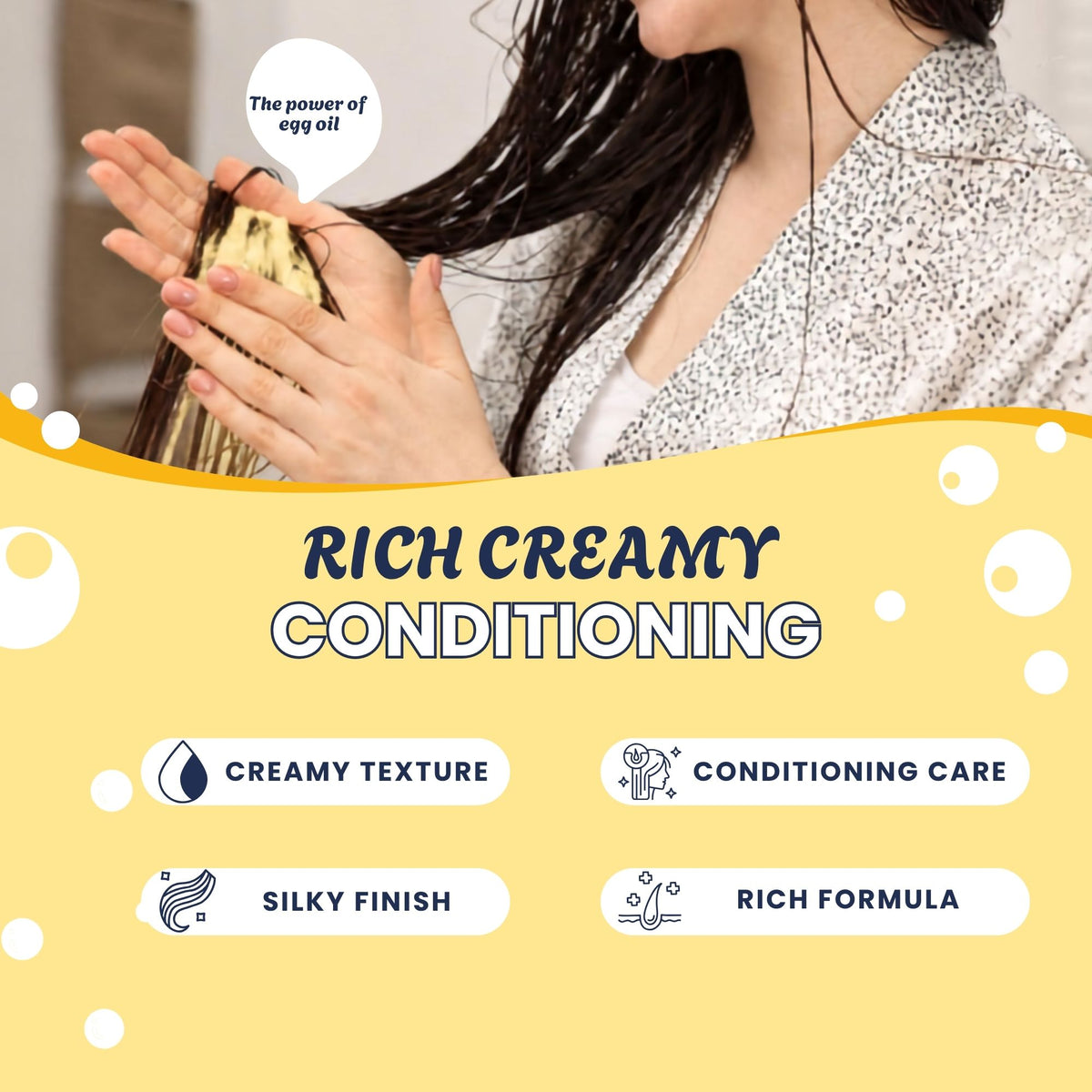 EO Egg Oil Fortifying Silky Hair Conditioner with Egg Oil, 250 ml