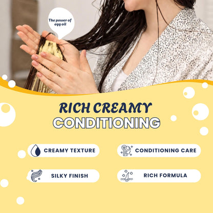 EO Egg Oil Fortifying Silky Hair Conditioner with Egg Oil, 250 ml