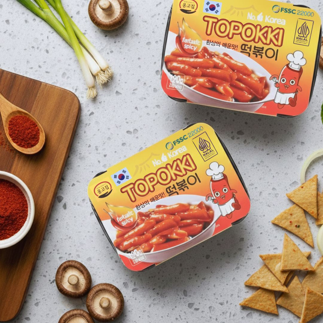 Ongojib Korean Tteokbokki 120g – Spicy & Sweet Rice Cake Snack 120g*2pack
