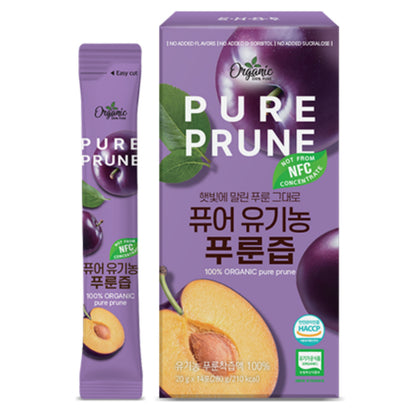 Chunhoncare Organic Turkish Prune Juice Sticks, NFC Not From Concentrate, No Added Sugar, No Artificial Additives, Convenient Stick Pouches
