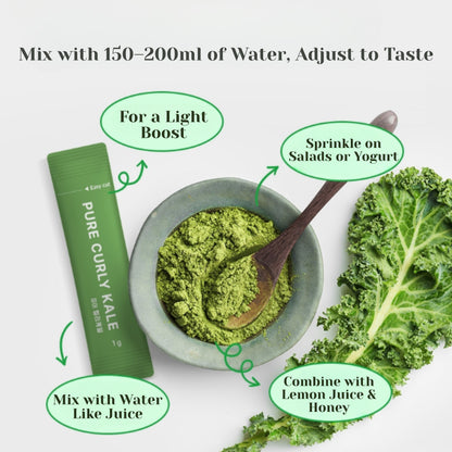 Share Chunhoncare 100% Pure Curly Kale Powder Stick packs – Freeze-Dried Kale