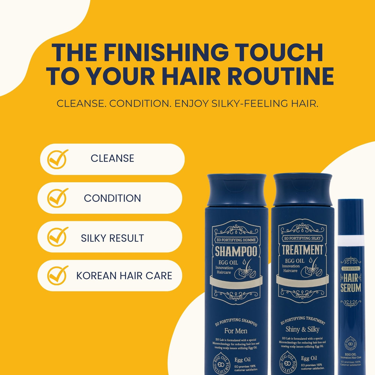 EO Egg Oil Fortifying Silky Hair Conditioner with Egg Oil, 250 ml