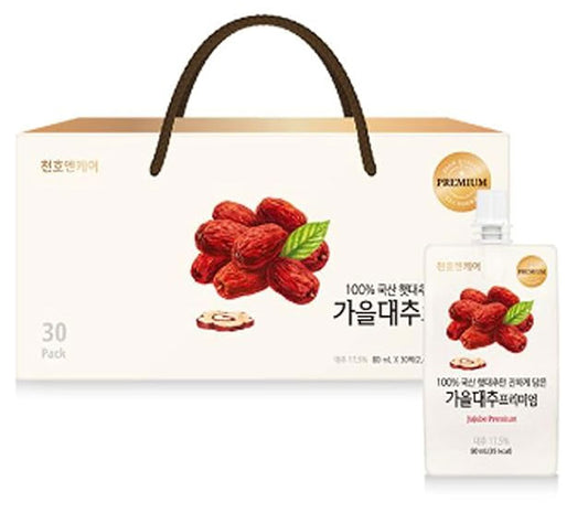 [CheonhoNCare] 100% Korean Jujube Concentrate | Rich & Natural Jujube Flavor | No Additives | Convenient Pouch with Cap 80ml*30Packs