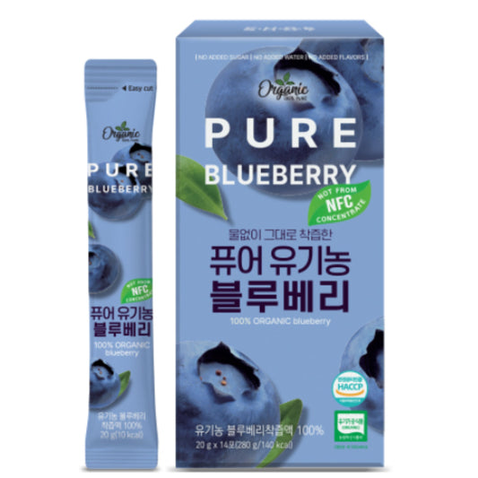 Chunhoncare 100% Pure NFC Blueberry Juice, Real Blueberry Beverage 20g*14