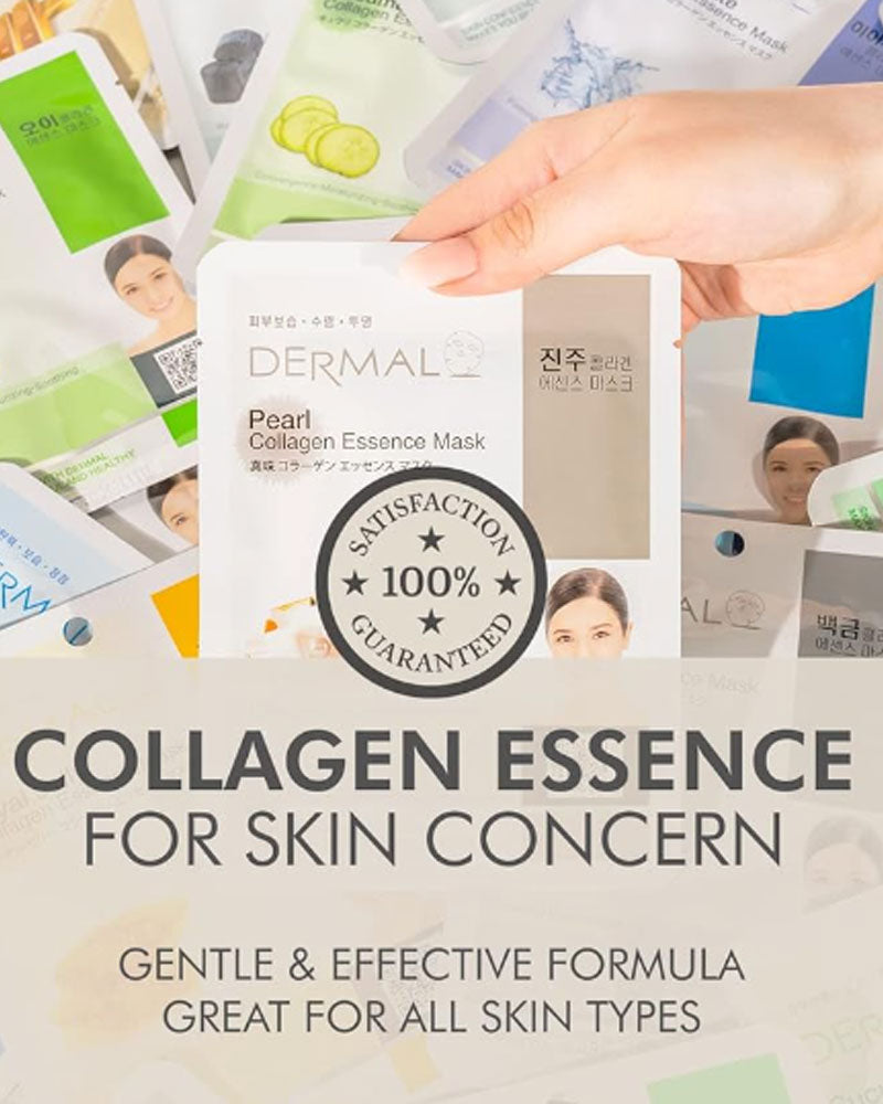 16 Combo Pack A Collagen Essence Korean Face Mask - Hydrating & Soothing Facial Mask