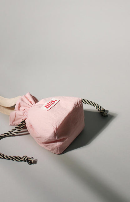 [Masmarulez] Solid string tote bag Waterproof _ Baby pink