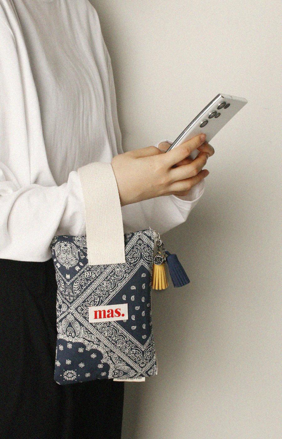 [Masmarulez] Bandana Strap pouch _Navy